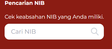 Proses semakan NIB melalui OSS Indonesia