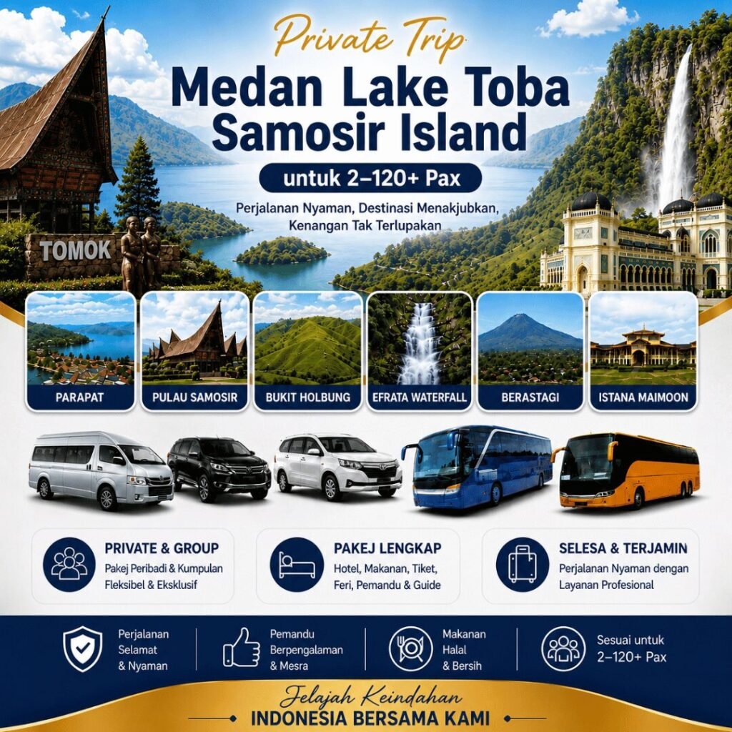 Private trip Medan Lake Toba with Amir Tour Travel