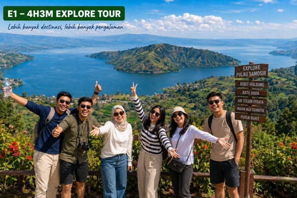 Paket 4H3M E1 explore Danau Toba dan Pulau Samosir