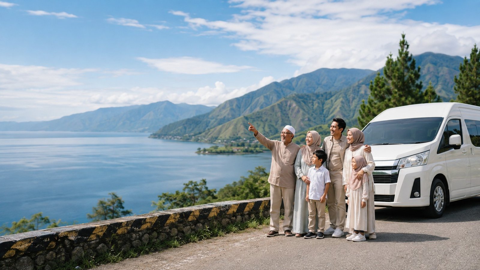 Pemandangan Lake Toba dalam perjalanan Amir Tour Travel