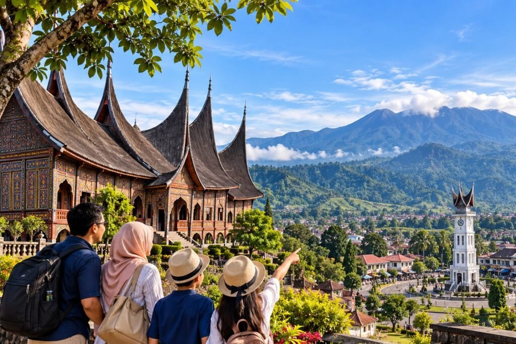 Wisatawan menikmati perjalanan Padang dan Bukittinggi