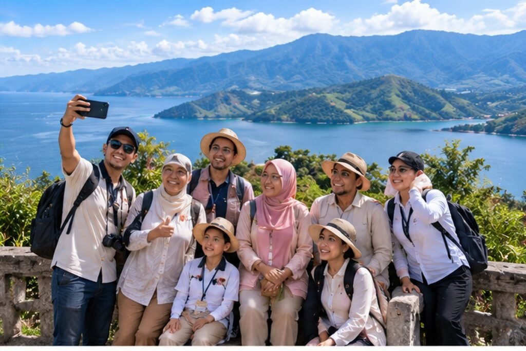 Keluarga dan rombongan menikmati perjalanan bersama