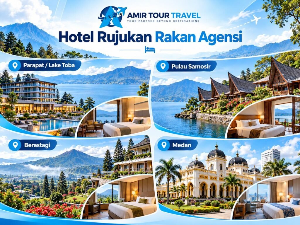 Hotel rujukan rakan agensi Amir Tour Travel di Lake Toba Samosir Berastagi dan Medan